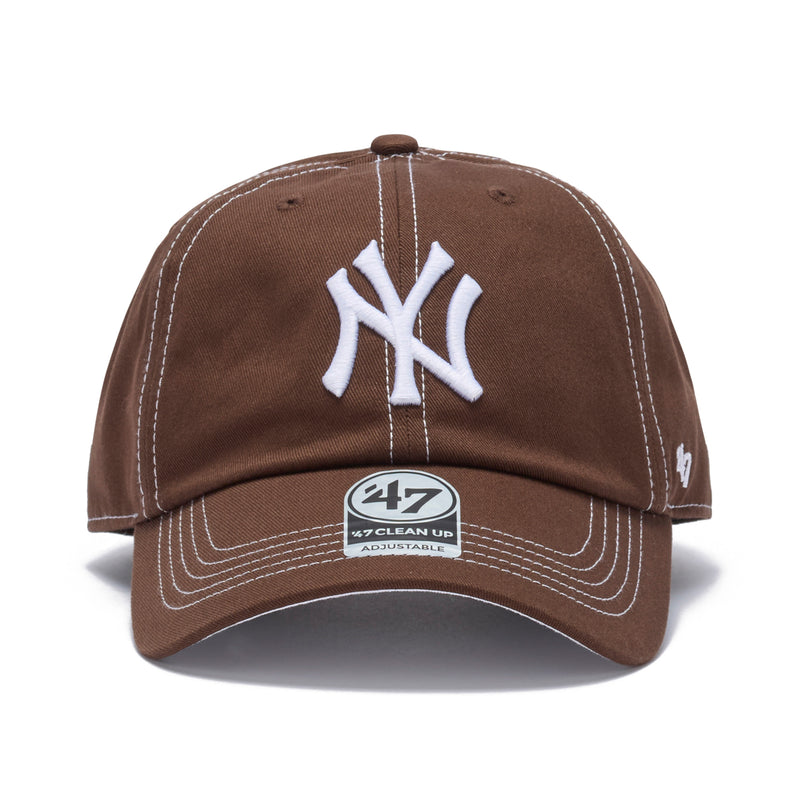 '47 クリーンナップ ニューヨーク・ヤンキース Contrast Stitch ブラウン  | ’47 フォーティーセブン公式オンラインストア