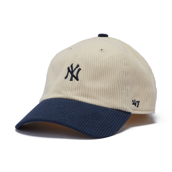 47 クリーンナップ ニューヨーク・ヤンキース 2-Tone Corduroy コーデュロイ ナチュラル ベースランナー ネイビーバイザー  | ’47 フォーティーセブン公式オンラインストア