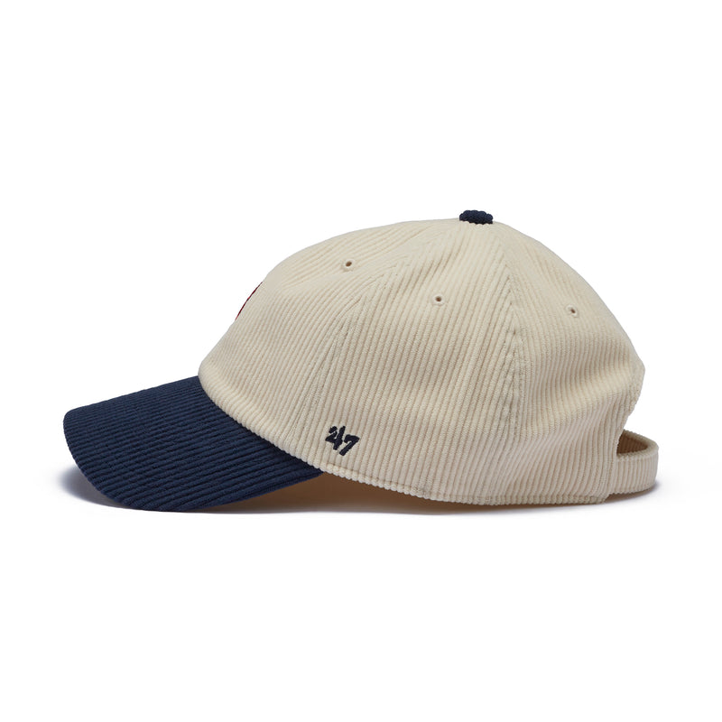 47 クリーンナップ ボストン・レッドソックス 2-Tone Corduroy コーデュロイ ナチュラル ベースランナー ネイビーバイザー  | ’47 フォーティーセブン公式オンラインストア