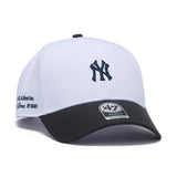 '47 エムブイピー ニューヨーク・ヤンキース STADIUM ADDRESS ベースランナー ホワイト ネイビーバイザー