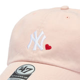 '47 クリーンナップ NEW YORK YANKEES ニューヨーク・ヤンキース WITH HEART ピンク  | ’47 フォーティーセブン公式オンラインストア