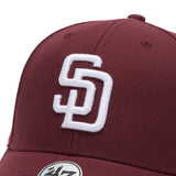 '47 エムブイピー SAN DIEGO PADRES サンディエゴ・パドレス WOOL BLEND ダークマルーン ホワイト  | ’47 フォーティーセブン公式オンラインストア